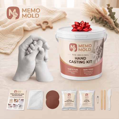 Memo Mold Hand Casting Kit – DIY Keepsake Mold Kit for Parents & Kids